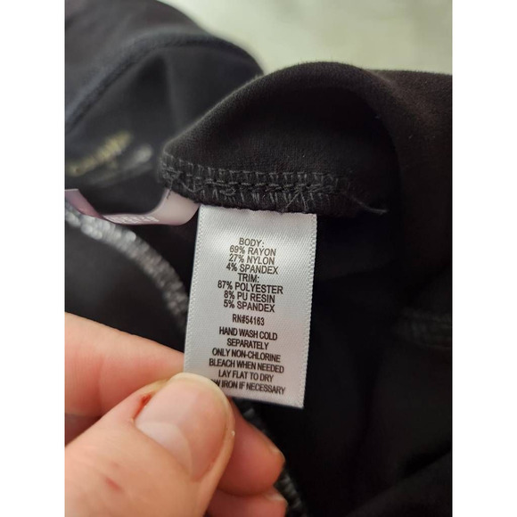 Calvin Klein Womens Leggings‎ Black Mid Rise Stretch Full Length Rayon Blend S - Picture 7 of 7